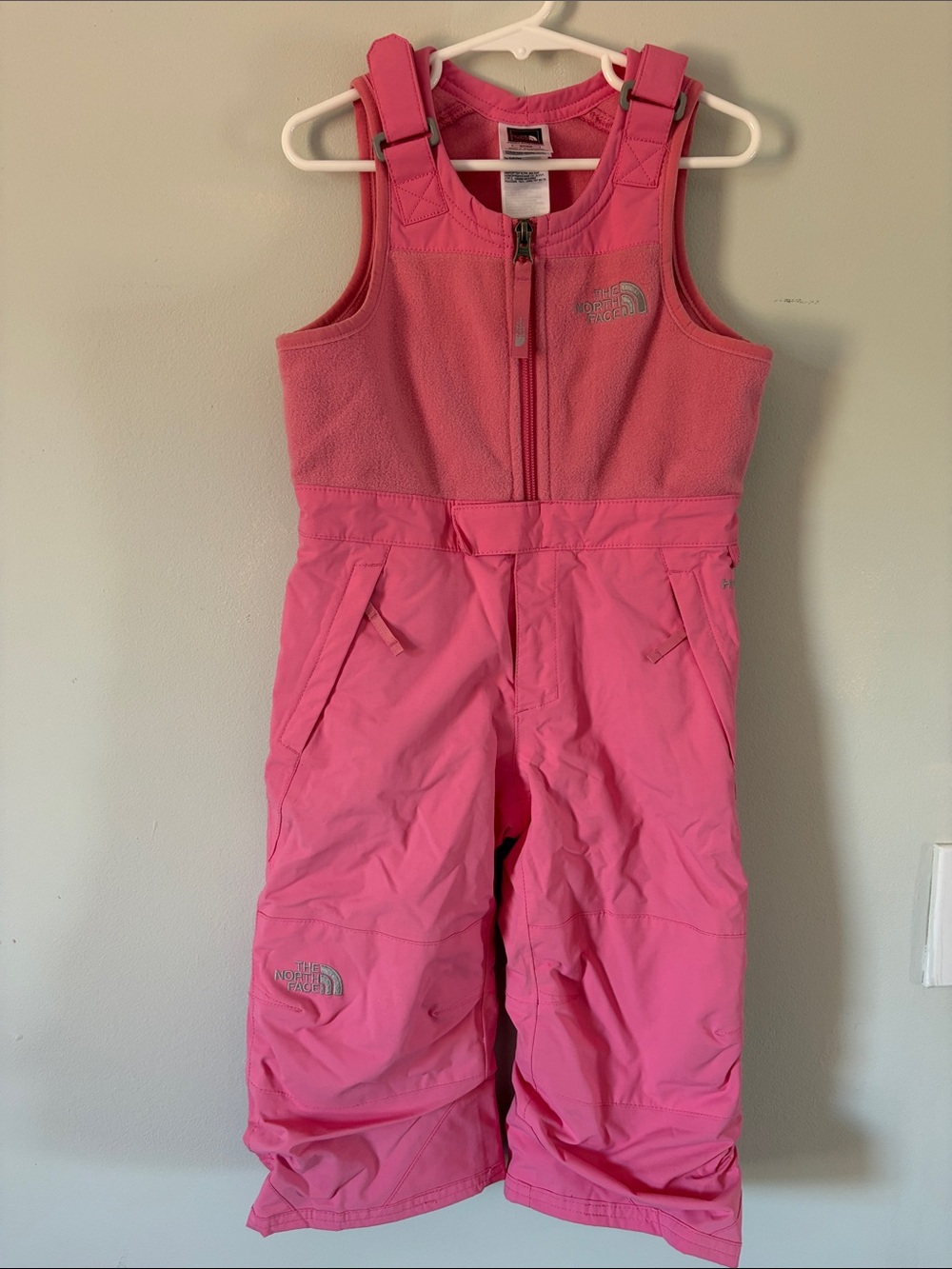 The North Face Kids Pink Insulated Snow Overalls